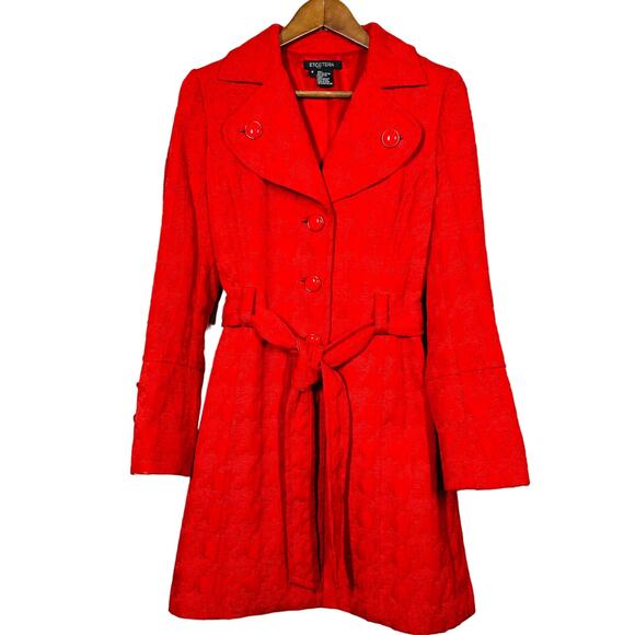 Etcetera Belted Trench Coat Long Winter Jacket Lined - 6 - Picture 1 of 4